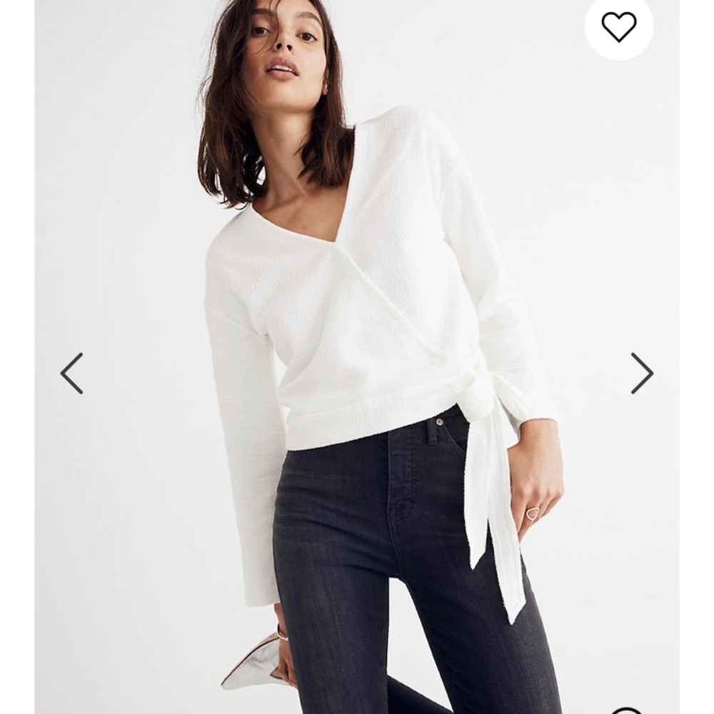 Madewell Texture & Thread Wrap Top - image 1